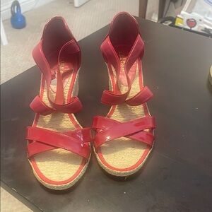 Ralph Lauren Red Espadrille Shoes